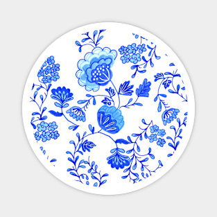 Chinoiserie Floral Blue and White Magnet